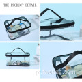 Bolsa de armazenamento de deslocamento higiene pessoal Organizar impermeabilizar PVC Bolsa de maquiagem transparente portátil Bolsas cosméticas de zíper